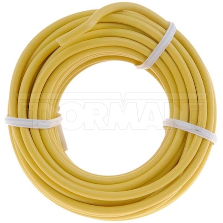 Motormite Primary Wire, Automotive, 14 AWG, Copper, Yellow, PVC Jacket, Stranded 85722